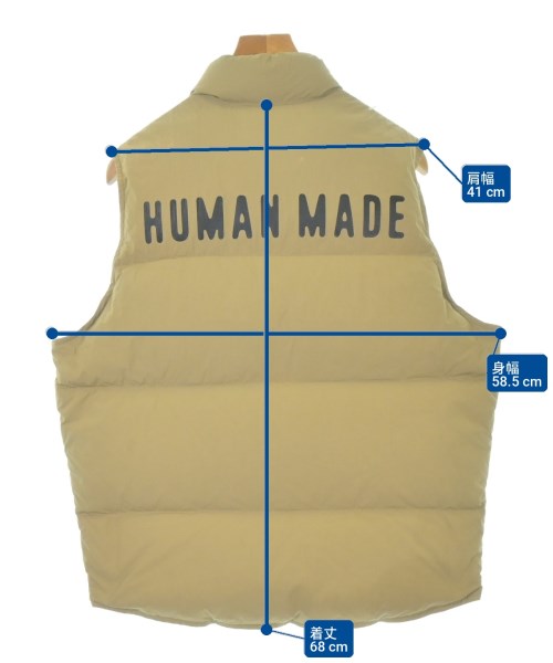 HUMAN MADE（ヒューマンメイド）ダウンジャケット/ダウンベスト ベージュ サイズ:S メンズ/2200709149019