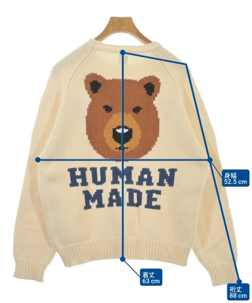 HUMAN MADE（ヒューマンメイド）ニット・セーター 白 サイズ:M メンズ/2200709149033