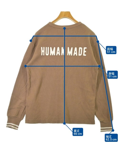 HUMAN MADE（ヒューマンメイド）Tシャツ・カットソー 茶 サイズ:L メンズ/2200710097026