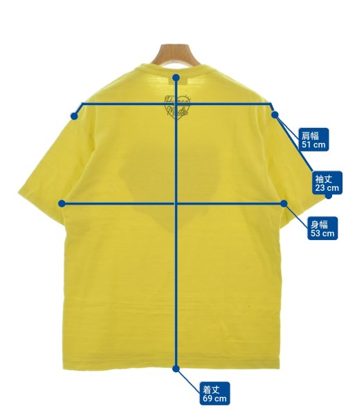 HUMAN MADE（ヒューマンメイド）Tシャツ・カットソー 黄 サイズ:XL メンズ/2200664763053