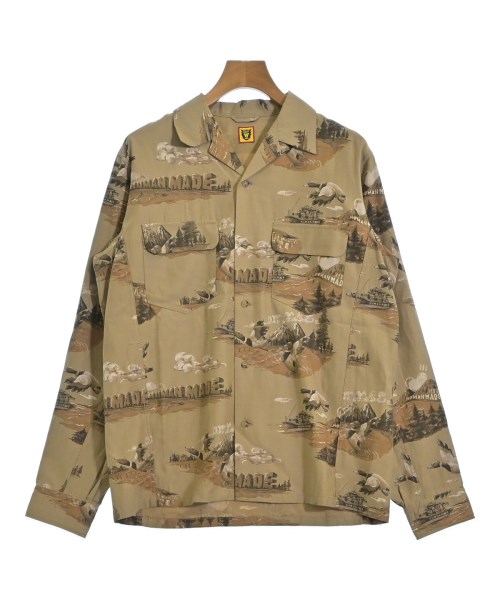 HUMAN MADE(ヒューマンメイド)カジュアルシャツ 茶 サイズ:L/2200670214075