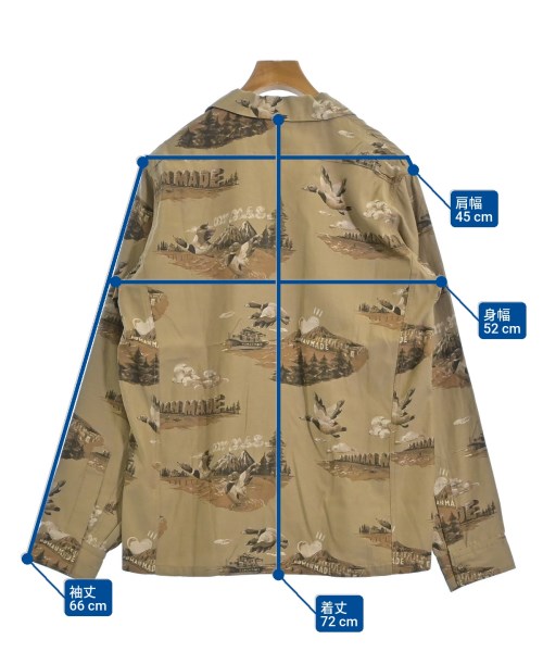 HUMAN MADE（ヒューマンメイド）カジュアルシャツ 茶 サイズ:L メンズ/2200670214075