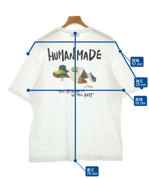 HUMAN MADE（ヒューマンメイド）Tシャツ・カットソー 白 サイズ:XL メンズ/2200721044033
