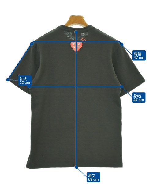 HUMAN MADE（ヒューマンメイド）Tシャツ・カットソー グレー サイズ:S メンズ/2200685094075