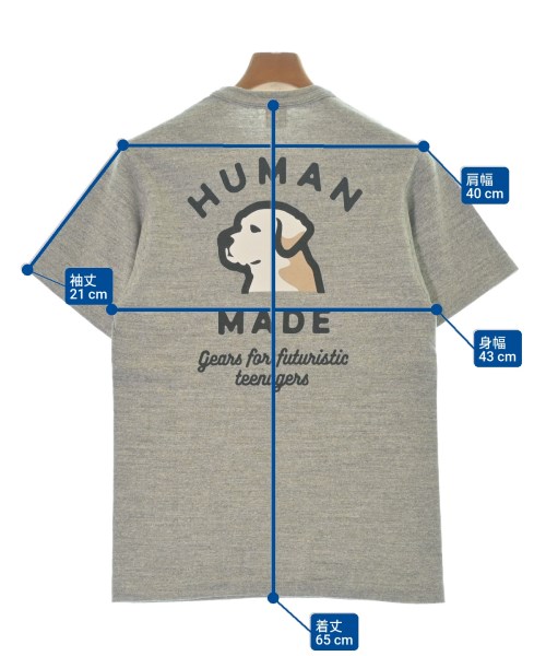HUMAN MADE（ヒューマンメイド）Tシャツ・カットソー グレー サイズ:S メンズ/2200686139010
