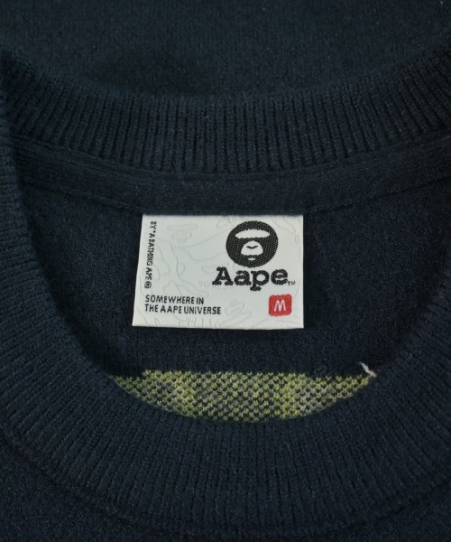 AAPE BY A BATHING APE（エーエイプバイアベイシングエイプ）ニット・セーター 紺 サイズ:M メンズ/2200715787014