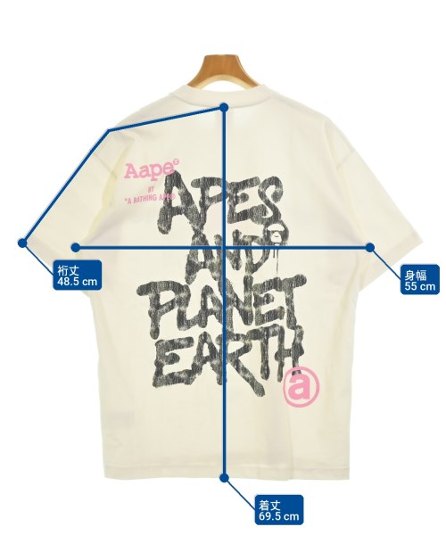 AAPE BY A BATHING APE（エーエイプバイアベイシングエイプ）Tシャツ・カットソー 白 サイズ:M メンズ/2200722376041