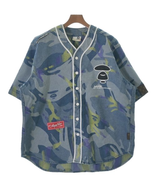 AAPE BY A BATHING APE(エーエイプバイアベイシングエイプ)カジュアルシャツ 紺 サイズ:L/2200691417035
