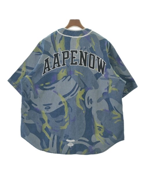 AAPE BY A BATHING APE（エーエイプバイアベイシングエイプ）カジュアルシャツ 紺 サイズ:L メンズ/2200691417035