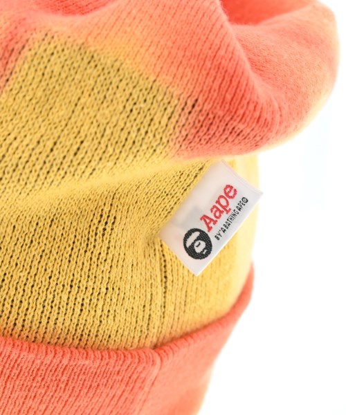 AAPE BY A BATHING APE（エーエイプバイアベイシングエイプ）ニットキャップ・ビーニー オレンジ サイズ:- メンズ/2200691417141