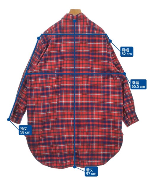 PEEL&LIFT（ピールアンドリフト）カジュアルシャツ 赤 サイズ:F メンズ/2200645144048