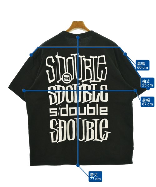 S/DOUBLE（エスダブル）Tシャツ・カットソー 黒 サイズ:XXL メンズ/2200655613121