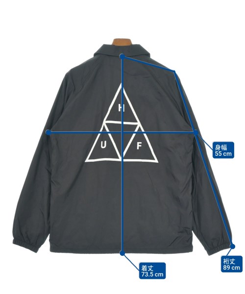 HUF（ハフ）ブルゾン 黒 サイズ:M メンズ/2200644041034