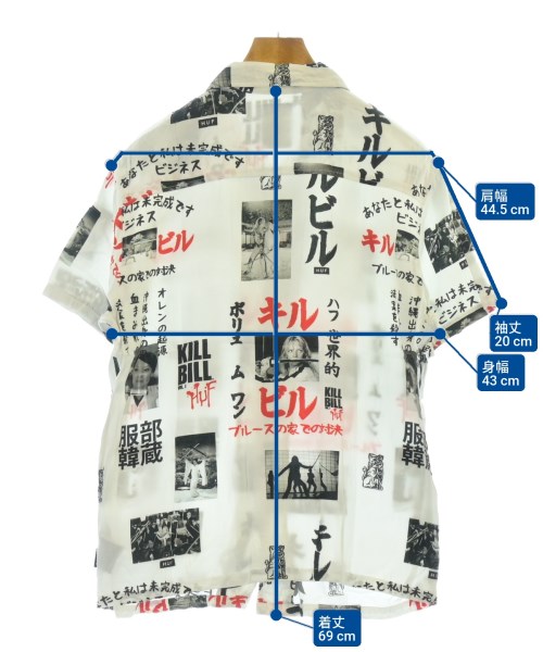 HUF（ハフ）カジュアルシャツ 白 サイズ:S メンズ/2200630589182