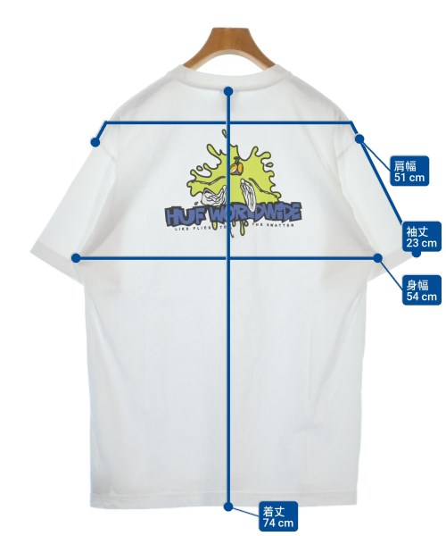 HUF（ハフ）Tシャツ・カットソー 白 サイズ:L メンズ/2200610250118