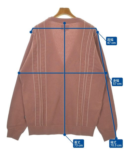 HUF（ハフ）カーディガン ピンク サイズ:L メンズ/2200619790110