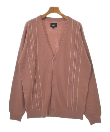 希少ＨＵＦ カーディガン HUF（ハフ）カーディガン ピンク サイズ:L メンズ/2200619790110