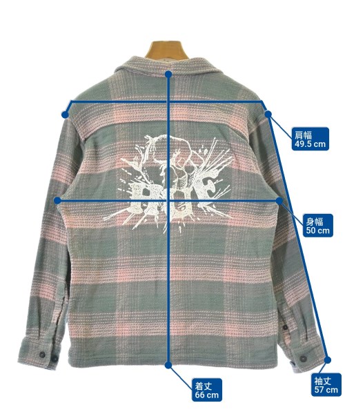 HUF（ハフ）カジュアルシャツ 緑 サイズ:S メンズ/2200620025027