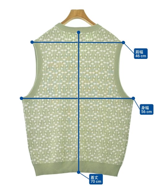 HUF（ハフ）ベスト 緑 サイズ:M メンズ/2200679150015