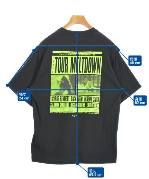 HUF（ハフ）Tシャツ・カットソー 黒 サイズ:M メンズ/2200699042116