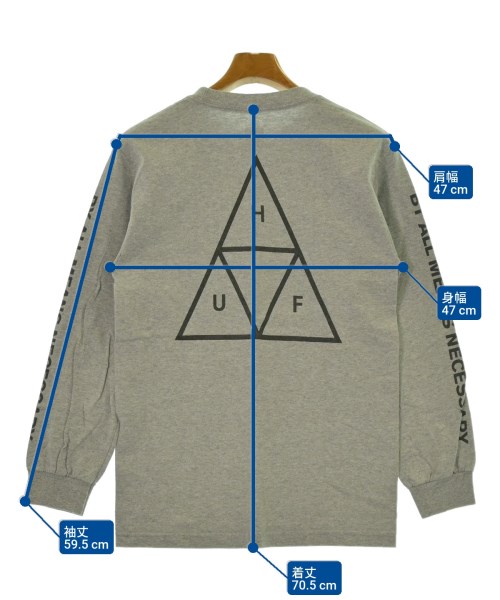 HUF（ハフ）Tシャツ・カットソー グレー サイズ:S メンズ/2200653332031