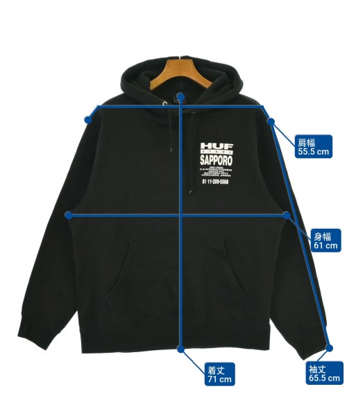 HUF（ハフ）パーカー 黒 サイズ:L メンズ/2200660029016