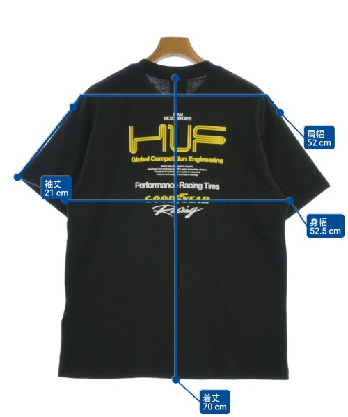 HUF（ハフ）Tシャツ・カットソー 黒 サイズ:M メンズ/2200645561128