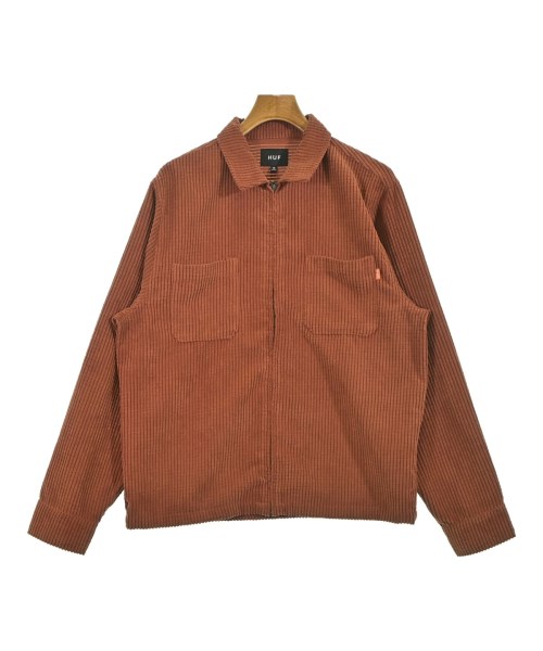 HUF(ハフ)カジュアルシャツ 茶 サイズ:M/2200649204052