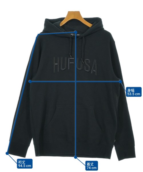 HUF（ハフ）パーカー 黒 サイズ:L メンズ/2200644129039