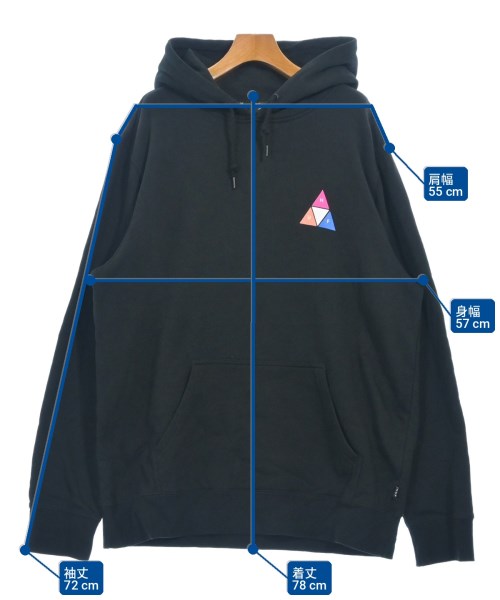 HUF（ハフ）パーカー 黒 サイズ:XL メンズ/2200709208044