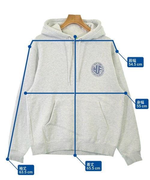 HUF（ハフ）パーカー グレー サイズ:M メンズ/2200672945359