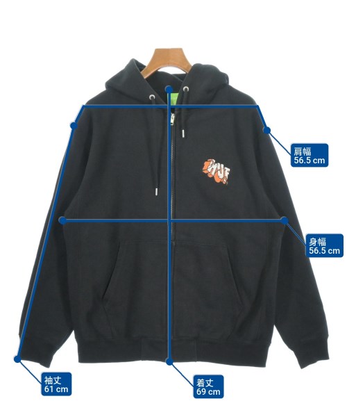 HUF（ハフ）パーカー 黒 サイズ:M メンズ/2200672945373