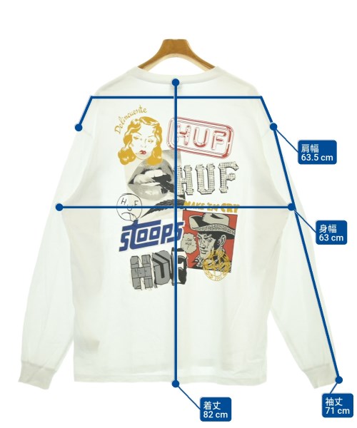 HUF（ハフ）Tシャツ・カットソー 白 サイズ:XL メンズ/2200685181119