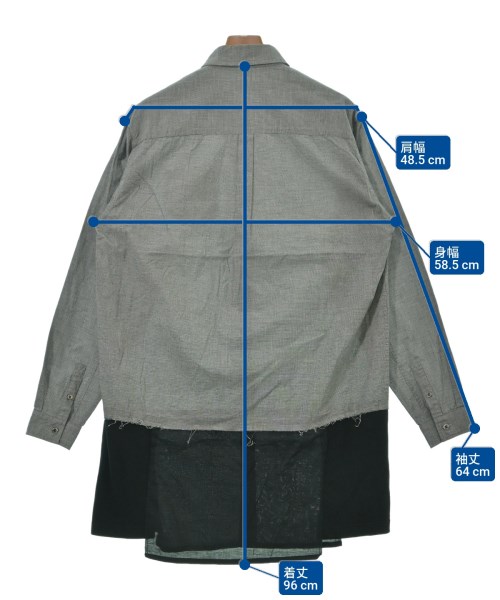 JohnUNDERCOVER（ジョンアンダーカバー）カジュアルシャツ グレー サイズ:3(L位) メンズ/2200635122018