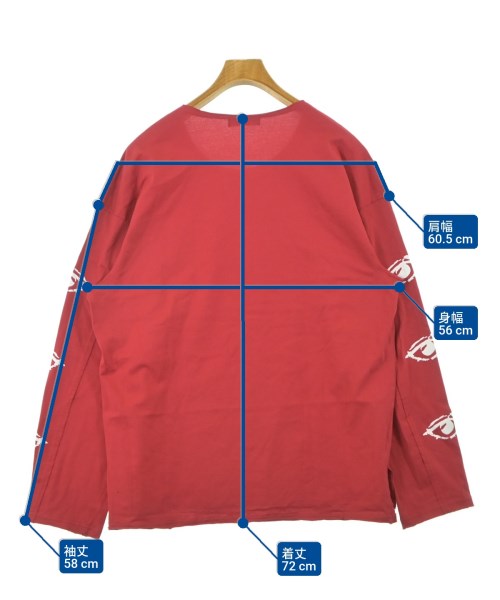 JohnUNDERCOVER（ジョンアンダーカバー）Tシャツ・カットソー 赤 サイズ:4(L位) メンズ/2200643756366