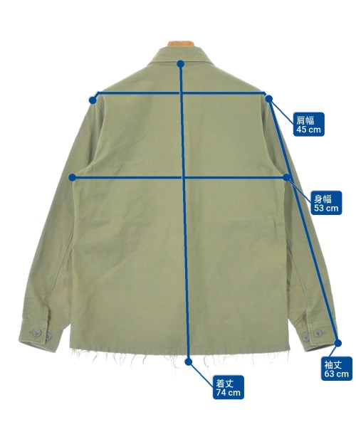 JohnUNDERCOVER（ジョンアンダーカバー）カジュアルシャツ カーキ サイズ:3(L位) メンズ/2200651649018