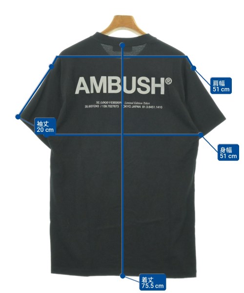 AMBUSH（アンブッシュ）Tシャツ・カットソー 黒 サイズ:3(L位) メンズ/2200715437025
