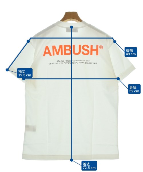 AMBUSH（アンブッシュ）Tシャツ・カットソー 白 サイズ:3(L位) メンズ/2200666283078