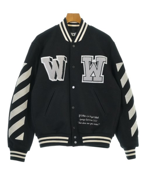 OFF-WHITE(オフホワイト)スタジャン 黒 サイズ:L/2200644246040