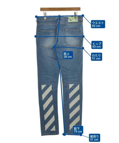 OFF-WHITE（オフホワイト）デニムパンツ 紺 サイズ:30(M位) メンズ/2200633102067