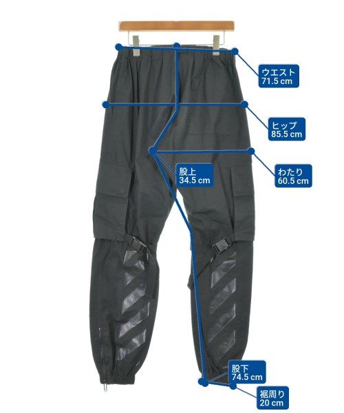 OFF-WHITE（オフホワイト）カーゴパンツ 黒 サイズ:M メンズ/2200628213112