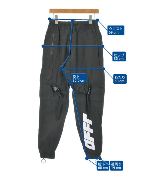 OFF-WHITE（オフホワイト）カーゴパンツ 黒 サイズ:30(M位) メンズ/2200628213129