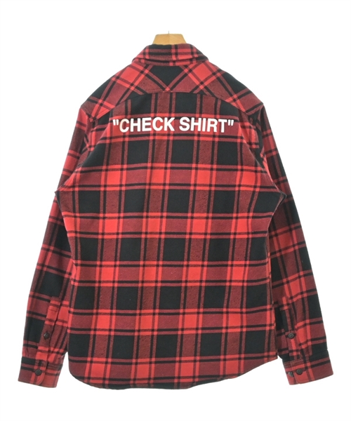 OFF-WHITE（オフホワイト）カジュアルシャツ 赤 サイズ:M メンズ/2200612362321