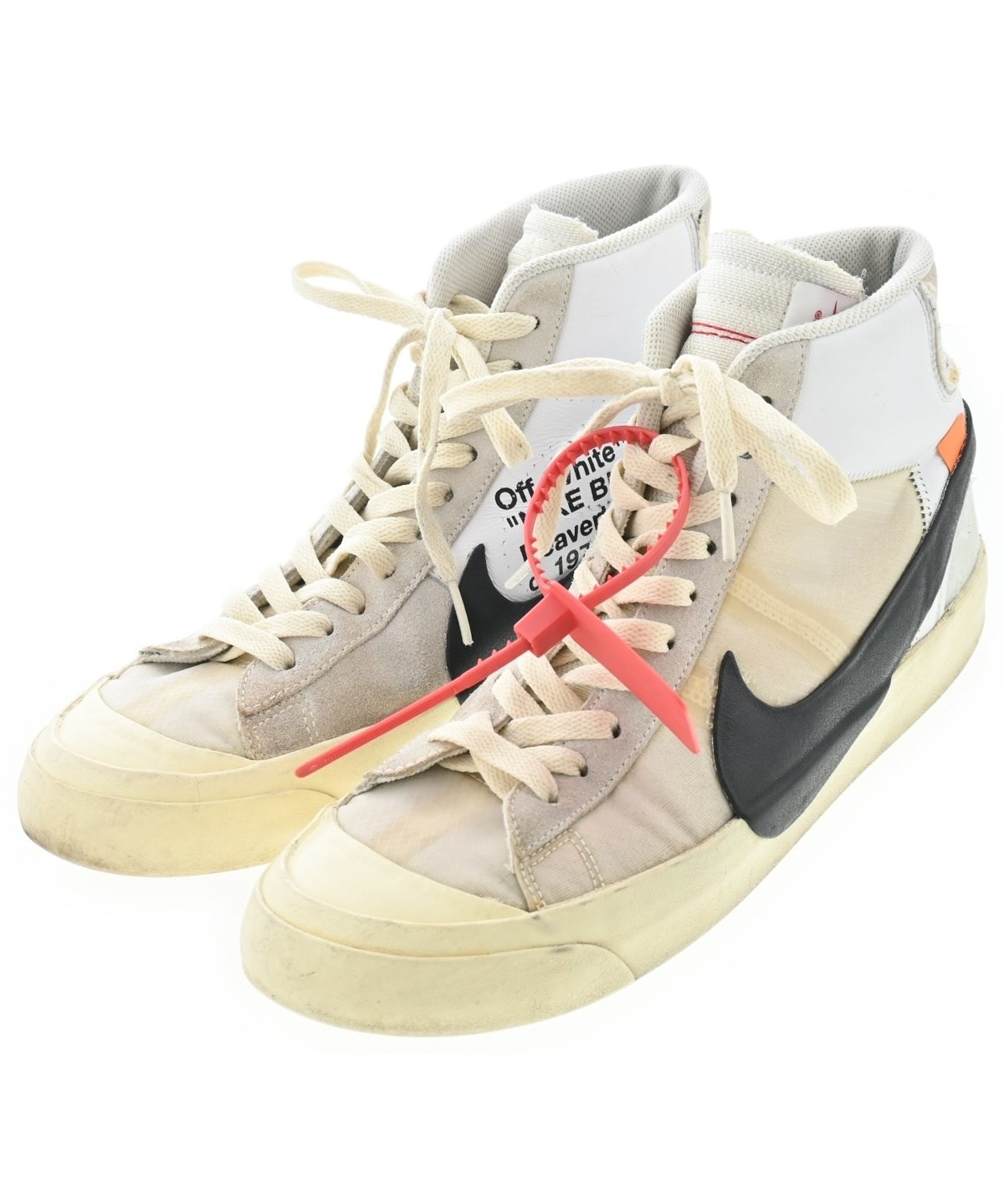 【最終値下げ】off-white オフホワイト 黒 スエード 27cm 古着 OFF-WHITE（オフホワイト）スニーカー 白 サイズ:27cm メンズ