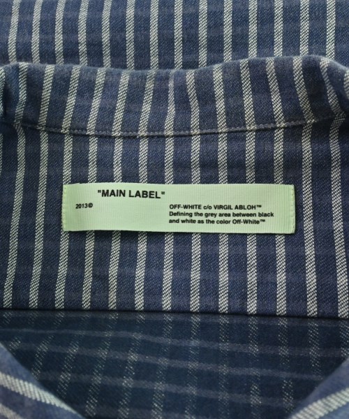 OFF-WHITE（オフホワイト）カジュアルシャツ 紺 サイズ:M メンズ/2200699499026