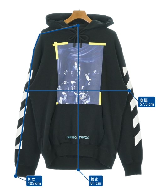 OFF-WHITE（オフホワイト）パーカー 黒 サイズ:M メンズ/2200699739375