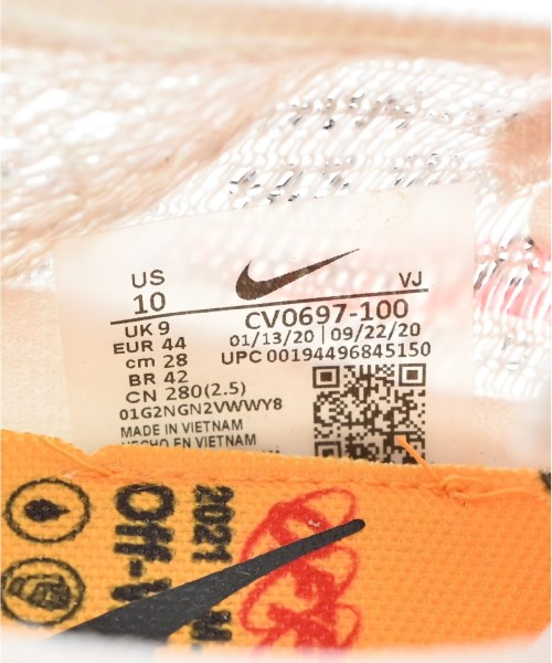 OFF-WHITE（オフホワイト）スニーカー 白 サイズ:28cm メンズ/2200716100058