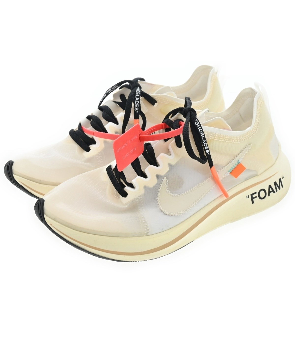 オフ　ホワイト　スニーカー/Off White 値下げ‼️‼️ オフホワイト/スニーカー/白×アイボリー/サイズ：38の買取実績【ブラン