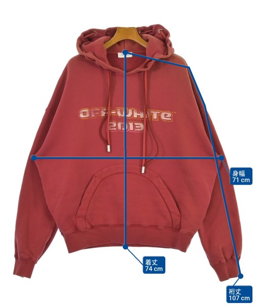 OFF-WHITE（オフホワイト）パーカー ピンク サイズ:M メンズ/2200652452242
