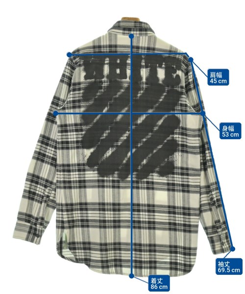 OFF-WHITE（オフホワイト）カジュアルシャツ 白 サイズ:M メンズ/2200705681025